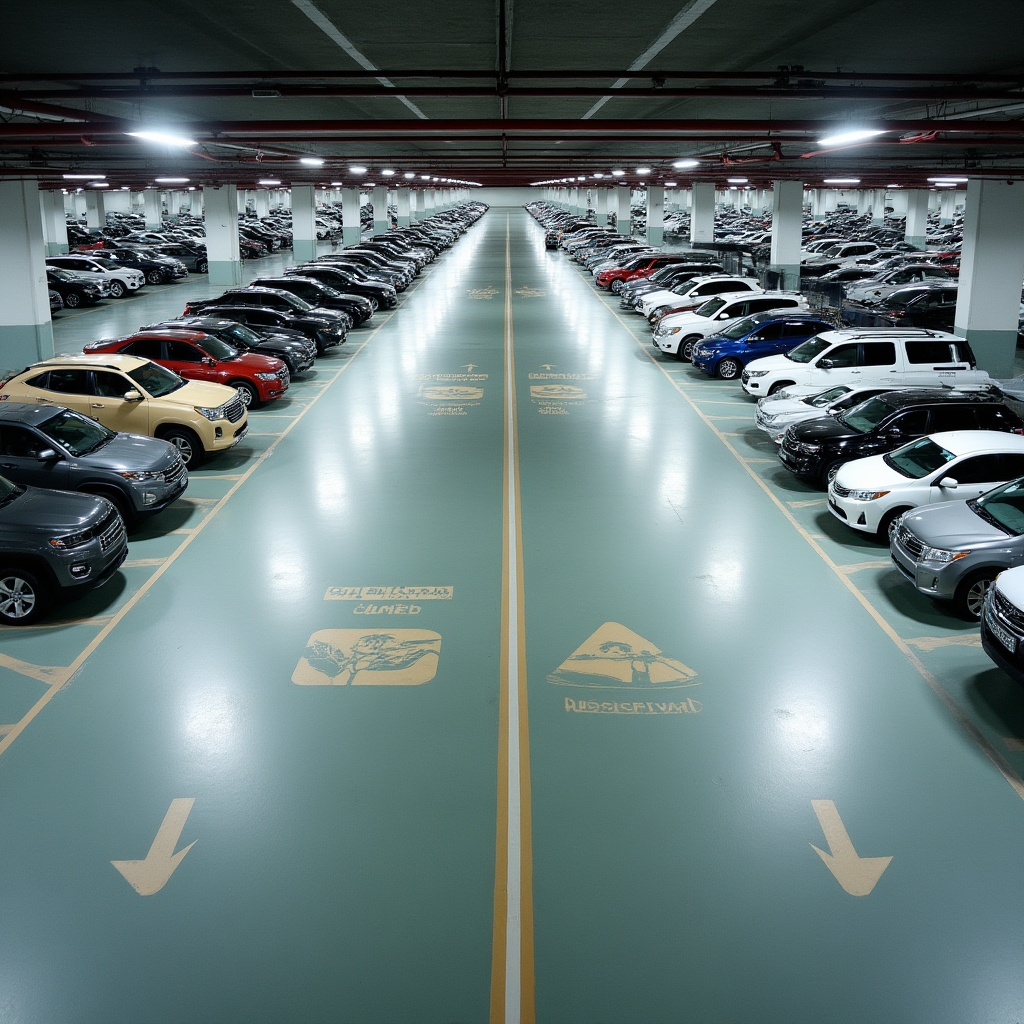 Parcheggio misto con zone abbonati e zone a rotazione separate