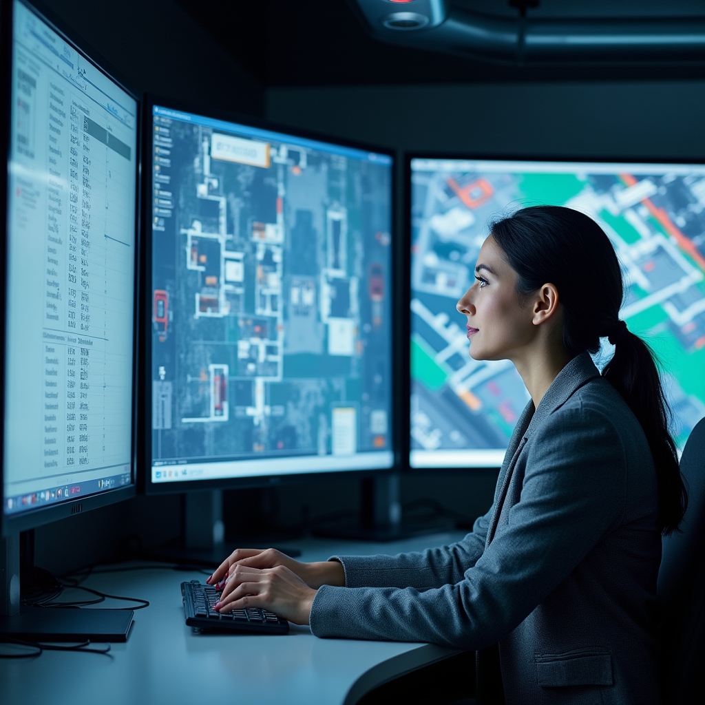 Monitor con pannello di controllo ingressi e uscite in tempo reale